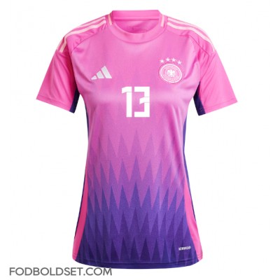 Tyskland Thomas Muller #13 Udebanetrøje Dame EM 2024 Kortærmet Tyskland Thomas Muller #13 Udebanetrøje Dame EM 2024 Kortærmet